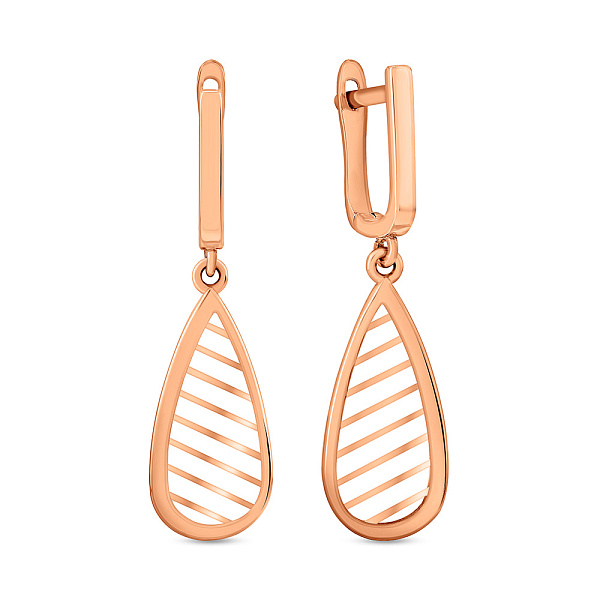 Золотые серьги без камней (арт. 104085) – изображение 1