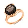 Кольцо из красного золота с коричневым кварцем (арт. 152595К.д) – изображение 1