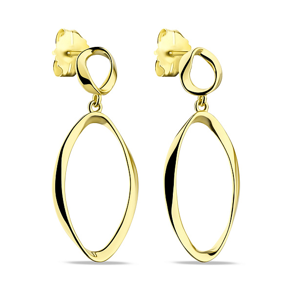 Сережки-підвіски зі срібла з жовтим родіюванням (арт. 7518/6669ж) – зображення 1