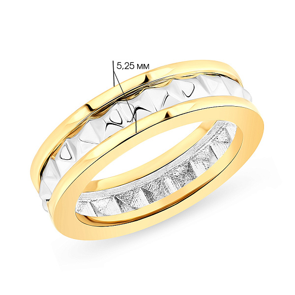 Каблучка з жовтого та білого золота (арт. 155131жб) – зображення 2