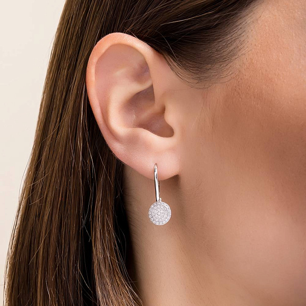 Золоті сережки з діамантами (арт. С341451030б) – зображення 2