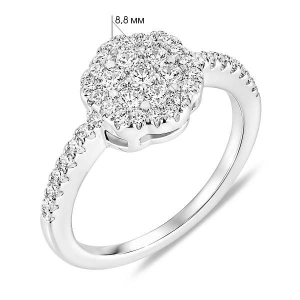 Серебряное кольцо с фианитами (арт. 7501/8868) – изображение 2
