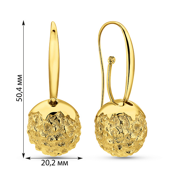 Золотые серьги Francelli (арт. е1091748ж) – изображение 2