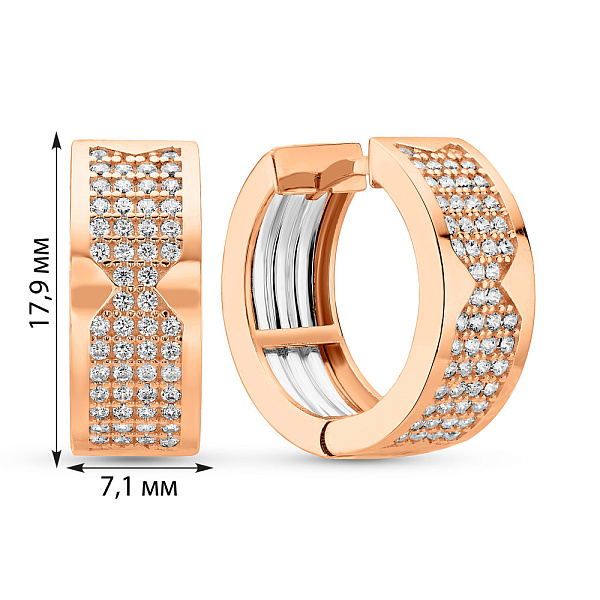 Золотые серьги с фианитами (арт. 1091009/20кб) – изображение 4