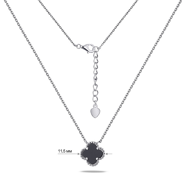 Серебряное колье с черным ониксом (арт. 7507/470/10о) – изображение 3