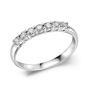 Фото Золотое кольцо в белом цвете металла с бриллиантами (арт. К011270040б)