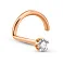 Золотая серьга-пирсинг в нос с бриллиантом (арт. 6112628201) – изображение 1