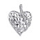 Серебряый кулон Сердце с фианитами (арт. 7503/П2Ф/1095) – изображение 1