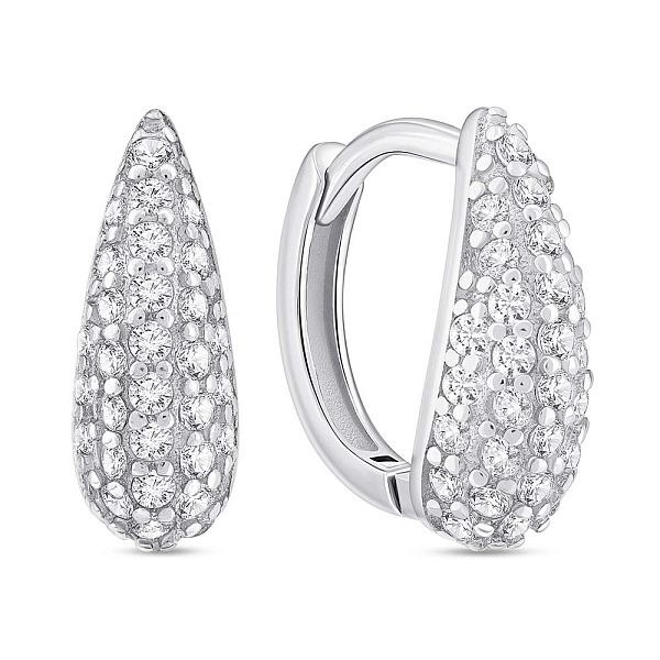 Серебряные серьги с фианитами (арт. 7502/9935/10) – изображение 1