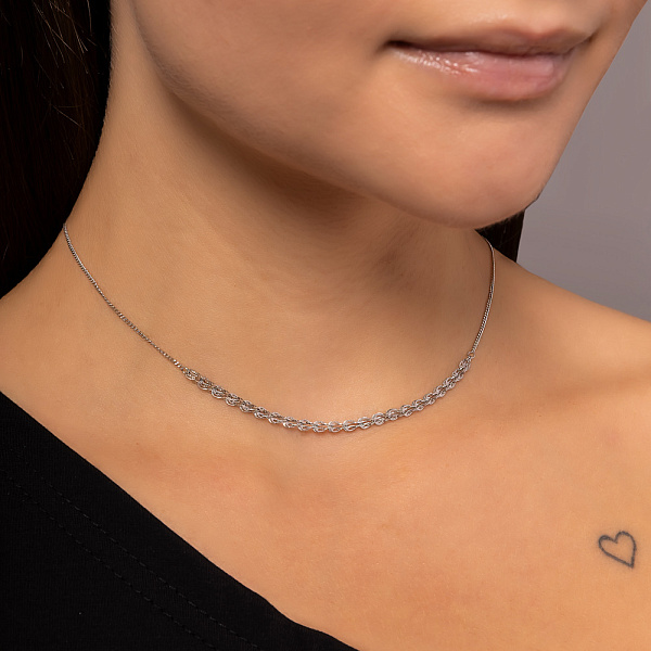 Серебряное колье без камней (арт. 7507/2224) – изображение 3