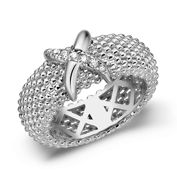 Каблучка з білого золота з фіанітами (арт. 156683б) – зображення 1