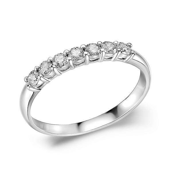 Золотое кольцо в белом цвете металла с бриллиантами (арт. К011270040б) – изображение 1