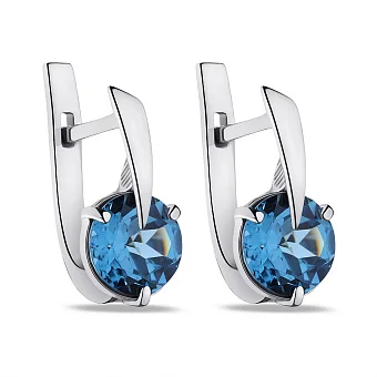 Серебряные серьги с топазом (арт. 7502/575Птгсп)