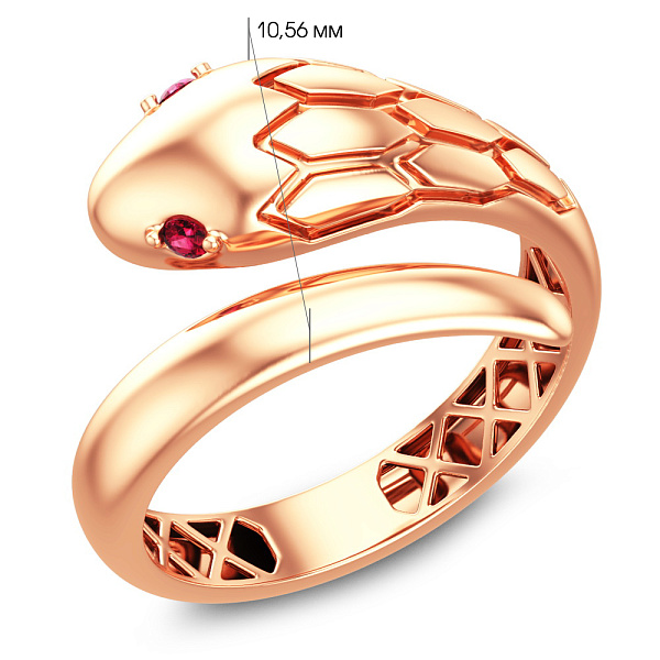 Золотое кольцо Змея (арт. 141450к) – изображение 2