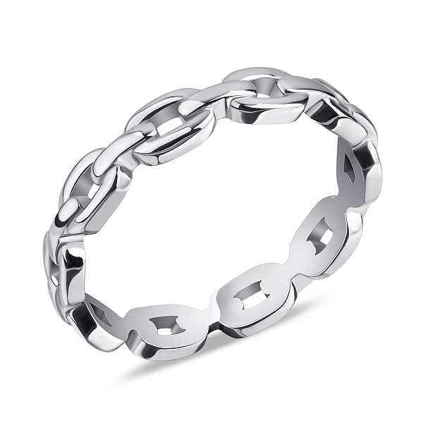 Кольцо из серебра "Цепь" без вставок  (арт. 7501/5509) – изображение 1