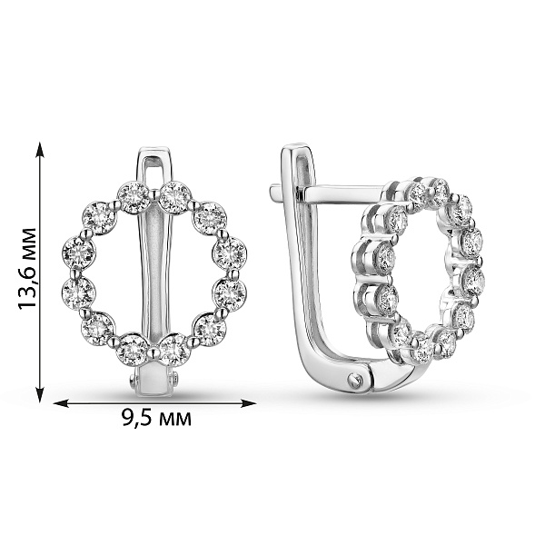 Золоті сережки з діамантами (арт. С011538040б) – зображення 5