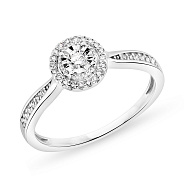 Каблучка з білого золота з діамантами (арт. К011244020б)