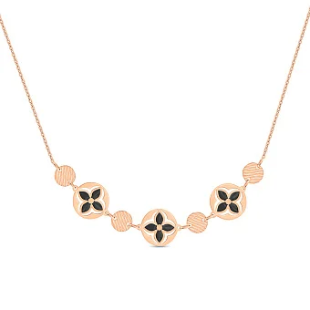 Колье из красного золота с эмалью (арт. 352650еч)