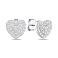 Серебряные пусеты Сердце с фианитами (арт. 7518/7500) – изображение 1
