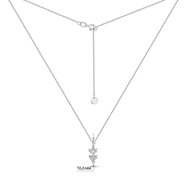 Колье из белого золота с бриллиантами (арт. Ц341690030б) – изображение 5