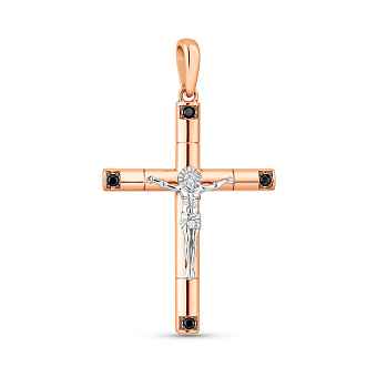Фото Золотий хрестик з фіанітами (арт. 501759ч)