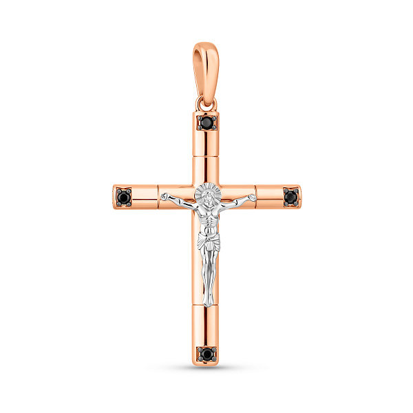 Золотий хрестик з фіанітами (арт. 501759ч) – зображення 1
