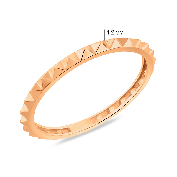 Тонкое золотое кольцо (арт. 156101) – изображение 3