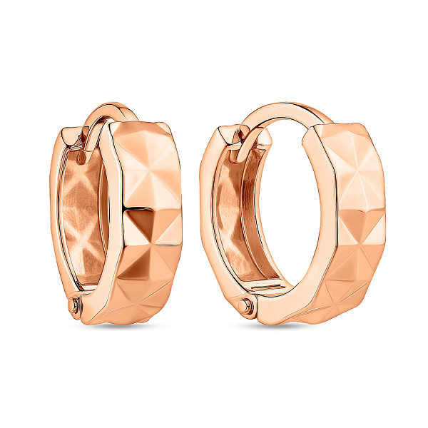 Серьги из красного золота без камней (арт. 1101050) – изображение 1