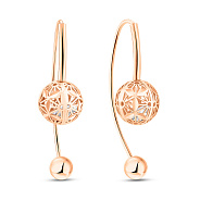 Серьги из красного золота с фианитами (арт. 1091723/3)