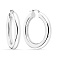 Серьги-кольца из белого золота (арт. 100908/35б) – изображение 1