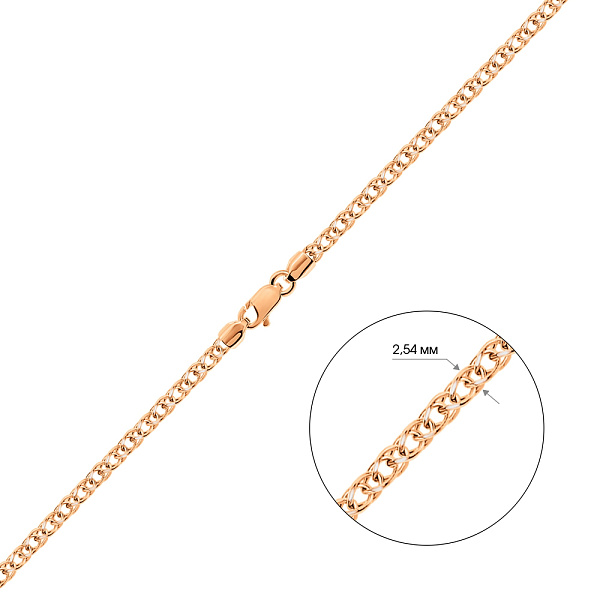 Браслет на ногу из красного золота (арт. ц3112902рн) – изображение 2
