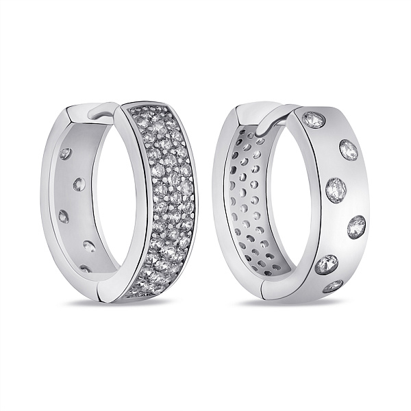 Серебряные серьги с фианитами (арт. 7502/СК2Ф/2060) – изображение 1