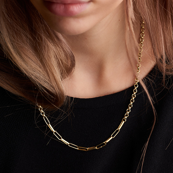 Кольє з жовтого золота "Ланки" (арт. 352151ж) – зображення 2