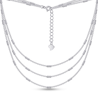 Серебряное многослойное колье (арт. 7507/2214)