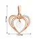 Золотая подвеска Сердце с фианитами (арт. 440602) – изображение 2