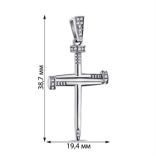 Серебряный подвес с фианитами (арт. 7503/3571) – изображение 2