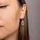Золотые серьги-пусеты с подвеской (арт. 109228) – изображение 3