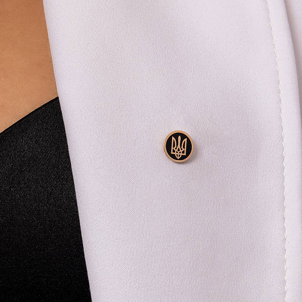 Значок из желтого золота Герб Украины-Трезубец (арт. 361203жеч) – изображение 2