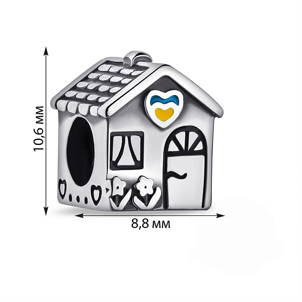 Серебряный патриотический шарм с эмалью (арт. 7903/П5/524) – изображение 2
