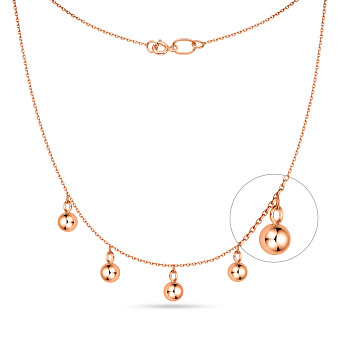 Колье из красного золота с подвесками (арт. 352299)