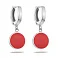 Серебряные серьги-подвески с кораллом (арт. 7502/1845Крк) – изображение 1