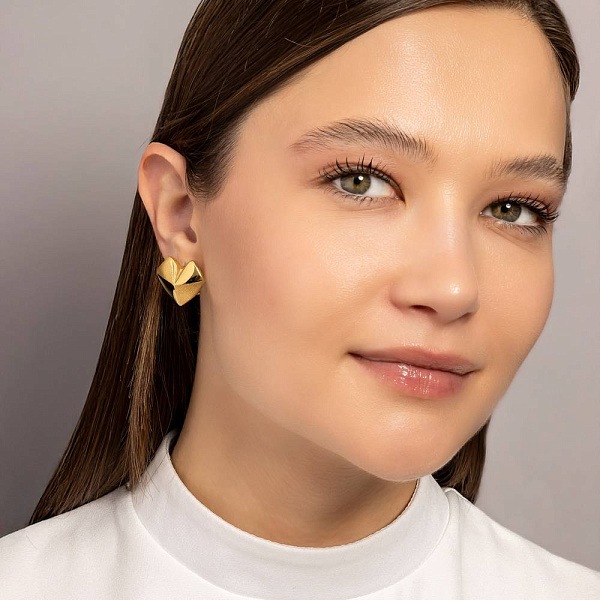 Золоті сережки Сердечка Francelli (арт. 1091874жм) – зображення 3