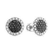 Золотые серьги-пусеты с бриллиантами (арт. 2105336202чб)