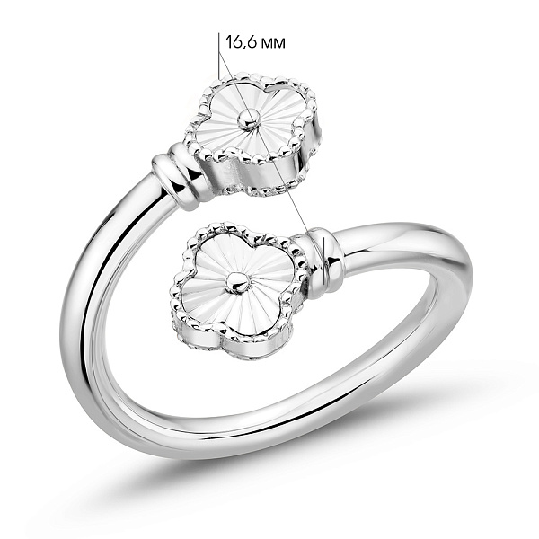 Кольцо из белого золота без камней (арт. 156575/7ба) – изображение 2