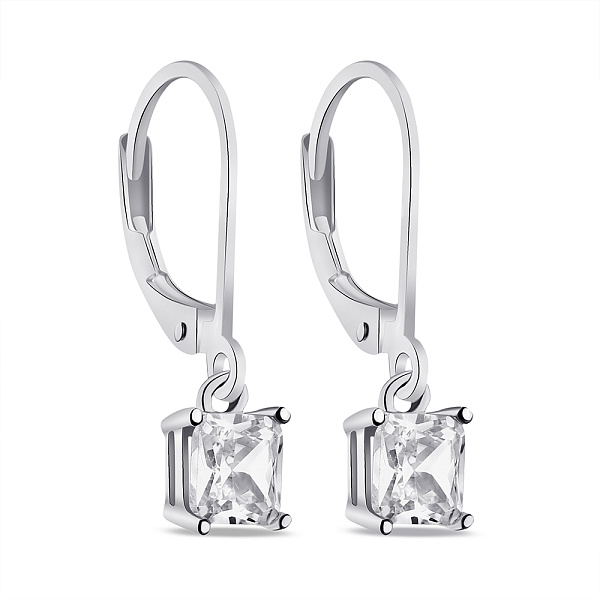 Серьги-подвески из серебра с фианитами (арт. 7502/4951) – изображение 1