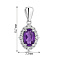 Серебряная подвеска с аметистом и фианитами (арт. 7503/4913А) – изображение 2