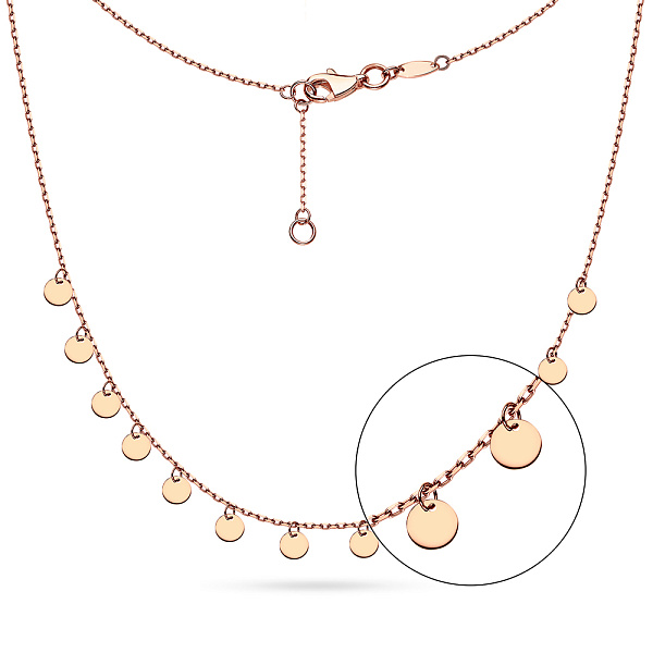 Золотое колье "Монеты" с подвесками (арт. 351973/5) – изображение 1