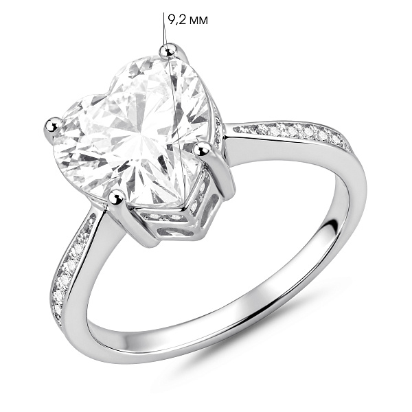 Серебряное кольцо с фианитами (арт. 7501/8779) – изображение 2