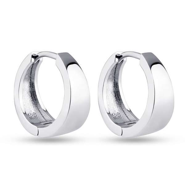 Серебряные серьги-кольца без камней (арт. 7502/2708/10) – изображение 1