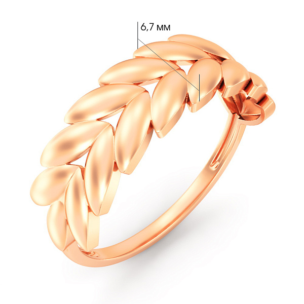 Золотое кольцо Колосок (арт. 141282) – изображение 9